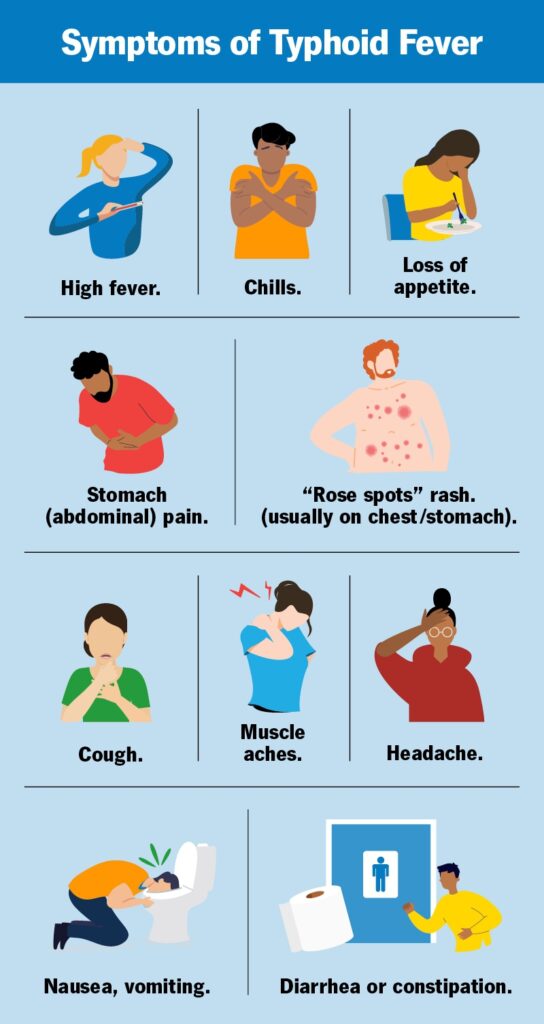 Symptoms of typhoid fever